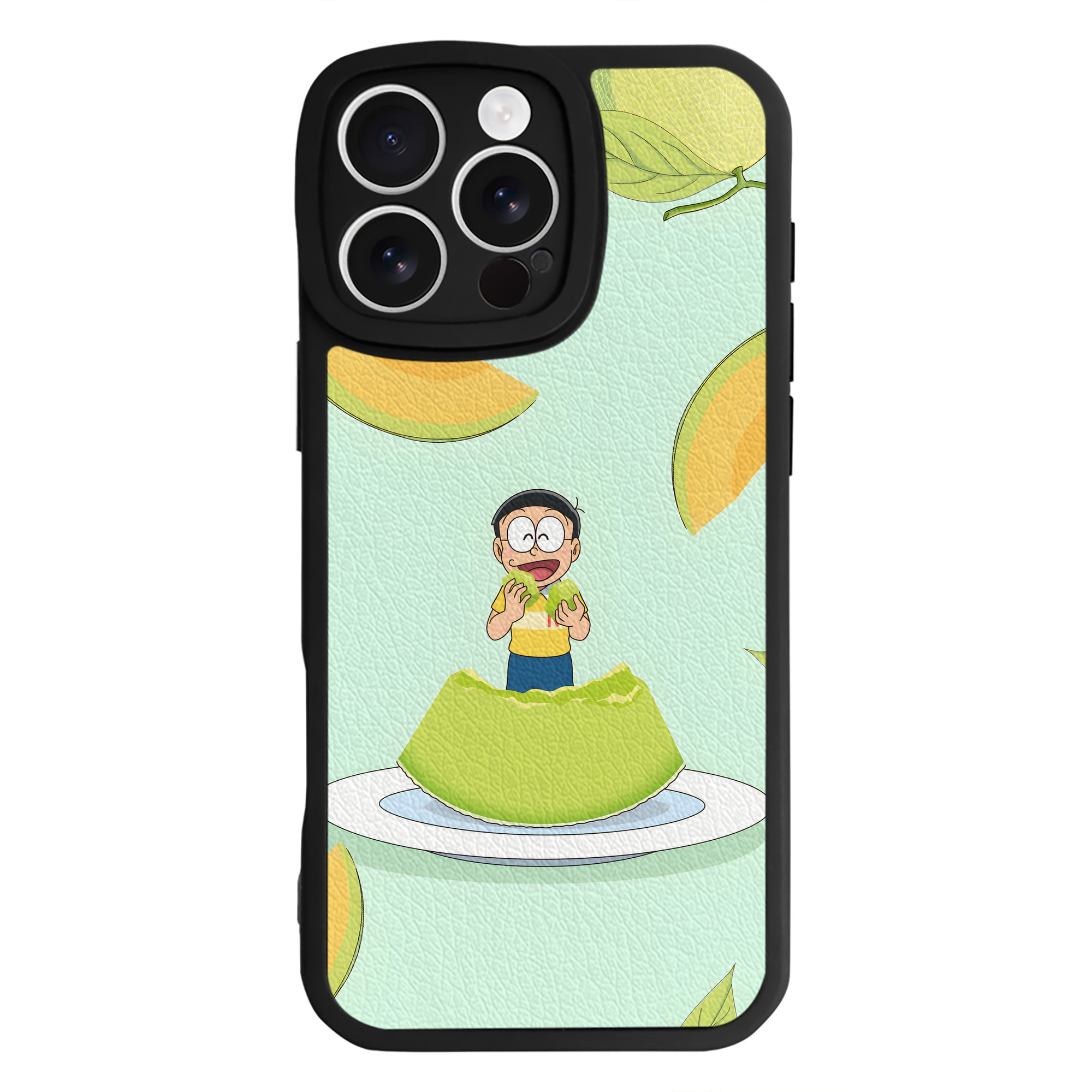 （画像用） ドラえもん Doraemon 【iPhone 16シリーズ対応】シリコンスマホケース（レザー調） 材質：シリコン